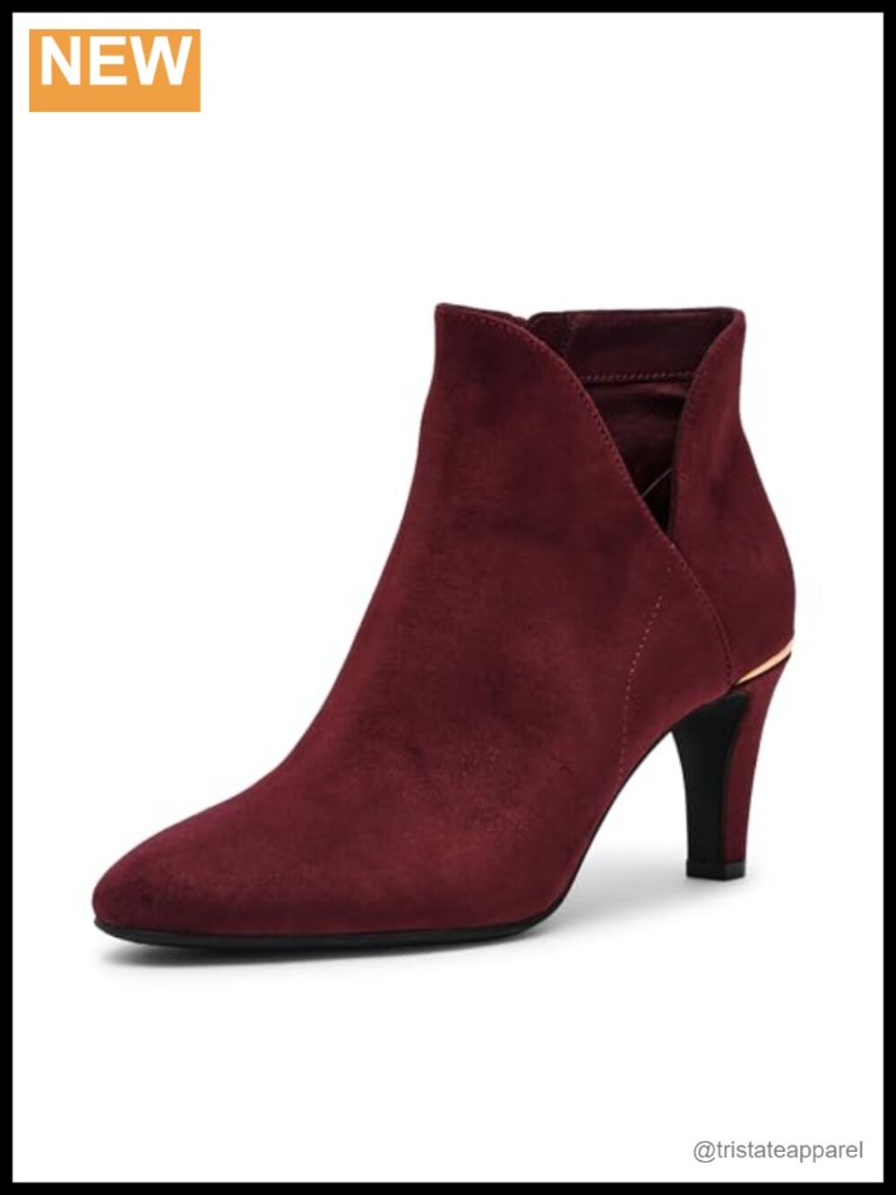 Anne Klein Annabelle Ankle Bootie Stiletto Heel Pull-On PU